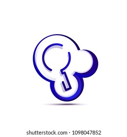Search magnifyier web button, magnify icon. Modern magnifying glass sign, web site design or mobile app. Vector illustration