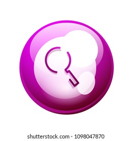 Botón web de la función de ampliación de búsqueda, icono de ampliación. Signo de lupa moderno, diseño de sitio web o aplicación móvil. Ilustración del vector