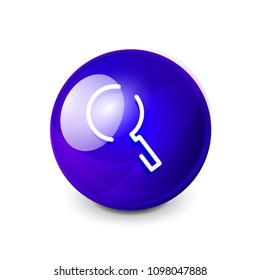 Botón web de la función de ampliación de búsqueda, icono de ampliación. Signo de lupa moderno, diseño de sitio web o aplicación móvil. Ilustración del vector