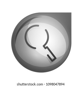 Durchsuchen Sie den prächtigeren Web-Button, vergrößern Sie das Symbol. Modernes Lupenschild, Webdesign oder mobile App. Vektorgrafik