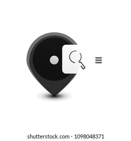 Search magnifyier web button, magnify icon. Modern magnifying glass sign, web site design or mobile app. Vector illustration