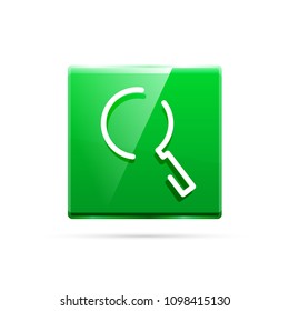 Botón web de la función de ampliación de búsqueda, icono de ampliación. Signo de lupa moderno, diseño de sitio web o aplicación móvil. Ilustración del vector