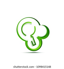 Search magnifyier web button, magnify icon. Modern magnifying glass sign, web site design or mobile app. Vector illustration
