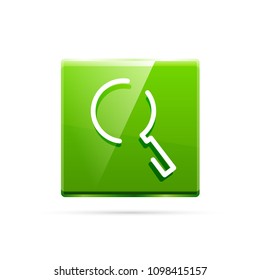 Search magnifyier web button, magnify icon. Modern magnifying glass sign, web site design or mobile app. Vector illustration
