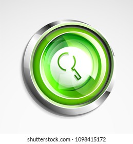 Search magnifyier web button, magnify icon. Modern magnifying glass sign, web site design or mobile app. Vector illustration
