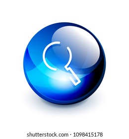 Search magnifyier web button, magnify icon. Modern magnifying glass sign, web site design or mobile app. Vector illustration