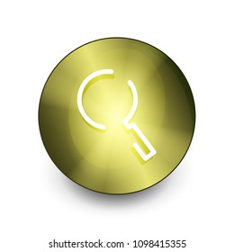 Durchsuchen Sie den prächtigeren Web-Button, vergrößern Sie das Symbol. Modernes Lupenschild, Webdesign oder mobile App. Vektorgrafik