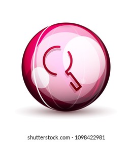 Search magnifyier web button, magnify icon. Modern magnifying glass sign, web site design or mobile app. Vector illustration