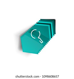 Search magnifyier web button, magnify icon. Modern magnifying glass sign, web site design or mobile app. Vector illustration