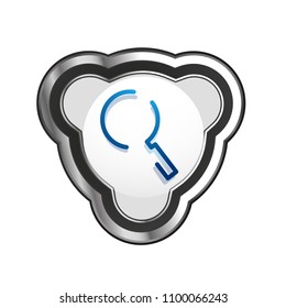 Botón web de la función de ampliación de búsqueda, icono de ampliación. Signo de lupa moderno, diseño de sitio web o aplicación móvil. Ilustración del vector