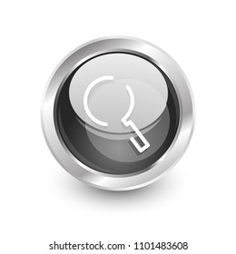 Search magnifyier web button, magnify icon. Modern magnifying glass sign, web site design or mobile app. Vector illustration