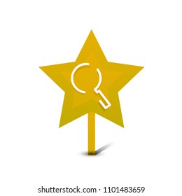 Botón web de la función de ampliación de búsqueda, icono de ampliación. Signo de lupa moderno, diseño de sitio web o aplicación móvil. Ilustración del vector