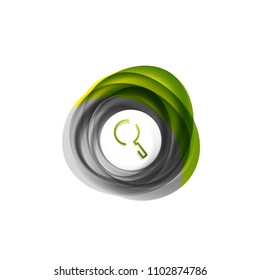 Search magnifyier web button, magnify icon. Modern magnifying glass sign, web site design or mobile app. Vector illustration