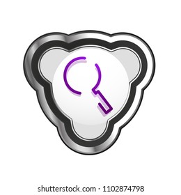Search magnifyier web button, magnify icon. Modern magnifying glass sign, web site design or mobile app. Vector illustration