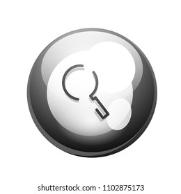 Durchsuchen Sie den prächtigeren Web-Button, vergrößern Sie das Symbol. Modernes Lupenschild, Webdesign oder mobile App. Vektorgrafik