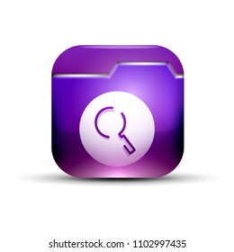 Search magnifyier web button, magnify icon. Modern magnifying glass sign, web site design or mobile app. Vector illustration