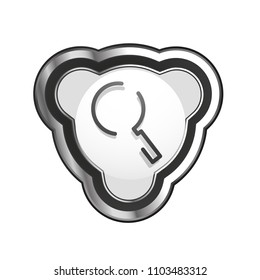 Search magnifyier web button, magnify icon. Modern magnifying glass sign, web site design or mobile app. Vector illustration