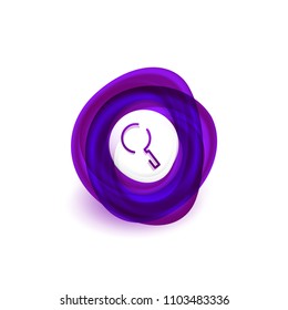 Search magnifyier web button, magnify icon. Modern magnifying glass sign, web site design or mobile app. Vector illustration