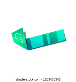 Search magnifyier web button, magnify icon. Modern magnifying glass sign, web site design or mobile app. Vector illustration