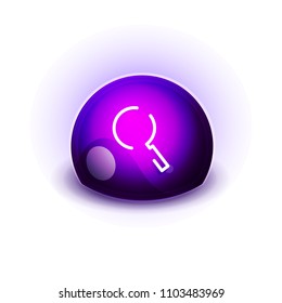 Search magnifyier web button, magnify icon. Modern magnifying glass sign, web site design or mobile app. Vector illustration