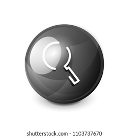 Search magnifyier web button, magnify icon. Modern magnifying glass sign, web site design or mobile app. Vector illustration