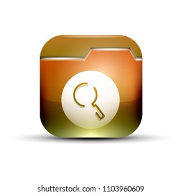Botón web de la función de ampliación de búsqueda, icono de ampliación. Signo de lupa moderno, diseño de sitio web o aplicación móvil. Ilustración del vector