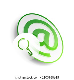 Search magnifyier web button, magnify icon. Modern magnifying glass sign, web site design or mobile app. Vector illustration