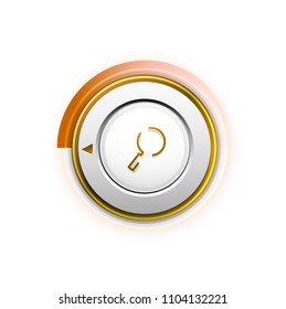 Search magnifyier web button, magnify icon. Modern magnifying glass sign, web site design or mobile app. Vector illustration