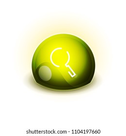 Botón web de la función de ampliación de búsqueda, icono de ampliación. Signo de lupa moderno, diseño de sitio web o aplicación móvil. Ilustración del vector
