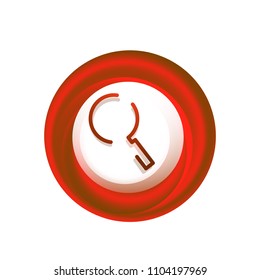 Search magnifyier web button, magnify icon. Modern magnifying glass sign, web site design or mobile app. Vector illustration