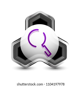 Search magnifyier web button, magnify icon. Modern magnifying glass sign, web site design or mobile app. Vector illustration