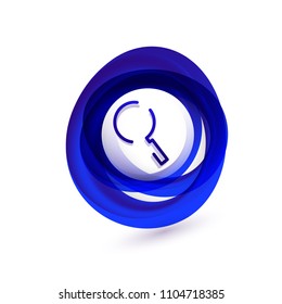 Search magnifyier web button, magnify icon. Modern magnifying glass sign, web site design or mobile app. Vector illustration