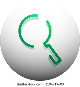 Search magnifyier web button, magnify icon. Modern magnifying glass sign, web site design or mobile app. Vector illustration