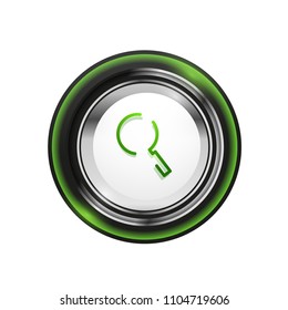 Search magnifyier web button, magnify icon. Modern magnifying glass sign, web site design or mobile app. Vector illustration