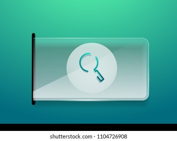Search magnifyier web button, magnify icon. Modern magnifying glass sign, web site design or mobile app. Vector illustration