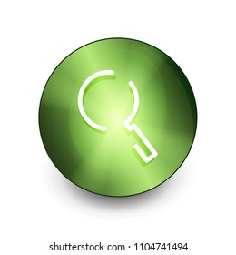 Search magnifyier web button, magnify icon. Modern magnifying glass sign, web site design or mobile app. Vector illustration