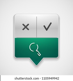 Search magnifyier web button, magnify icon. Modern magnifying glass sign, web site design or mobile app. Vector illustration