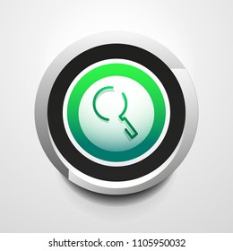 Botón web de la función de ampliación de búsqueda, icono de ampliación. Signo de lupa moderno, diseño de sitio web o aplicación móvil. Ilustración del vector
