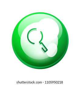 Botón web de la función de ampliación de búsqueda, icono de ampliación. Signo de lupa moderno, diseño de sitio web o aplicación móvil. Ilustración del vector