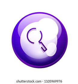 Search magnifyier web button, magnify icon. Modern magnifying glass sign, web site design or mobile app. Vector illustration