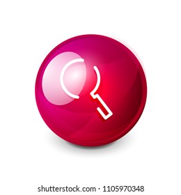 Search magnifyier web button, magnify icon. Modern magnifying glass sign, web site design or mobile app. Vector illustration