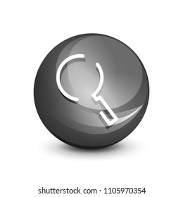 Search magnifyier web button, magnify icon. Modern magnifying glass sign, web site design or mobile app. Vector illustration