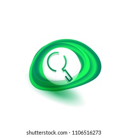 Search magnifyier web button, magnify icon. Modern magnifying glass sign, web site design or mobile app. Vector illustration