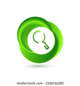 Search magnifyier web button, magnify icon. Modern magnifying glass sign, web site design or mobile app. Vector illustration