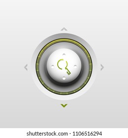 Botón web de la función de ampliación de búsqueda, icono de ampliación. Signo de lupa moderno, diseño de sitio web o aplicación móvil. Ilustración del vector