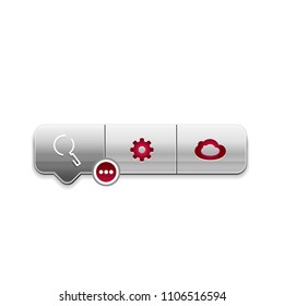 Search magnifyier web button, magnify icon. Modern magnifying glass sign, web site design or mobile app. Vector illustration