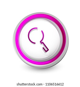 Search magnifyier web button, magnify icon. Modern magnifying glass sign, web site design or mobile app. Vector illustration
