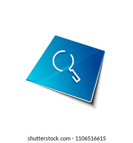 Search magnifyier web button, magnify icon. Modern magnifying glass sign, web site design or mobile app. Vector illustration