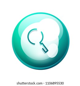 Search magnifyier web button, magnify icon. Modern magnifying glass sign, web site design or mobile app. Vector illustration