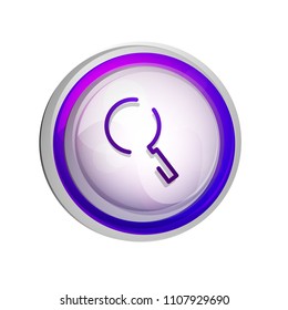 Search magnifyier web button, magnify icon. Modern magnifying glass sign, web site design or mobile app. Vector illustration